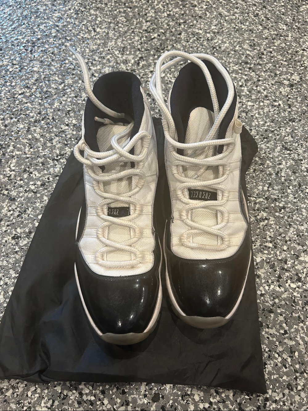 Air Jordan 11 Retro Concord Style White and Black Sneakers